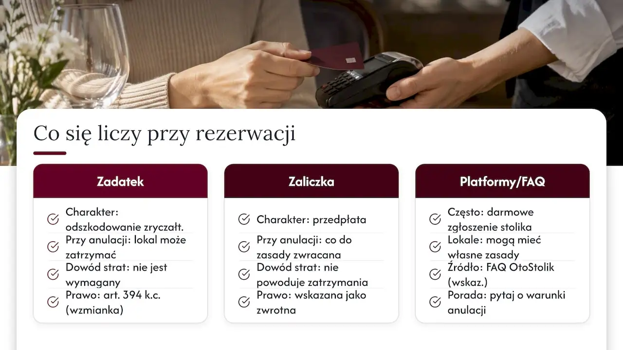 Co naprawdę się liczy przy rezerwacji stolika: schemat