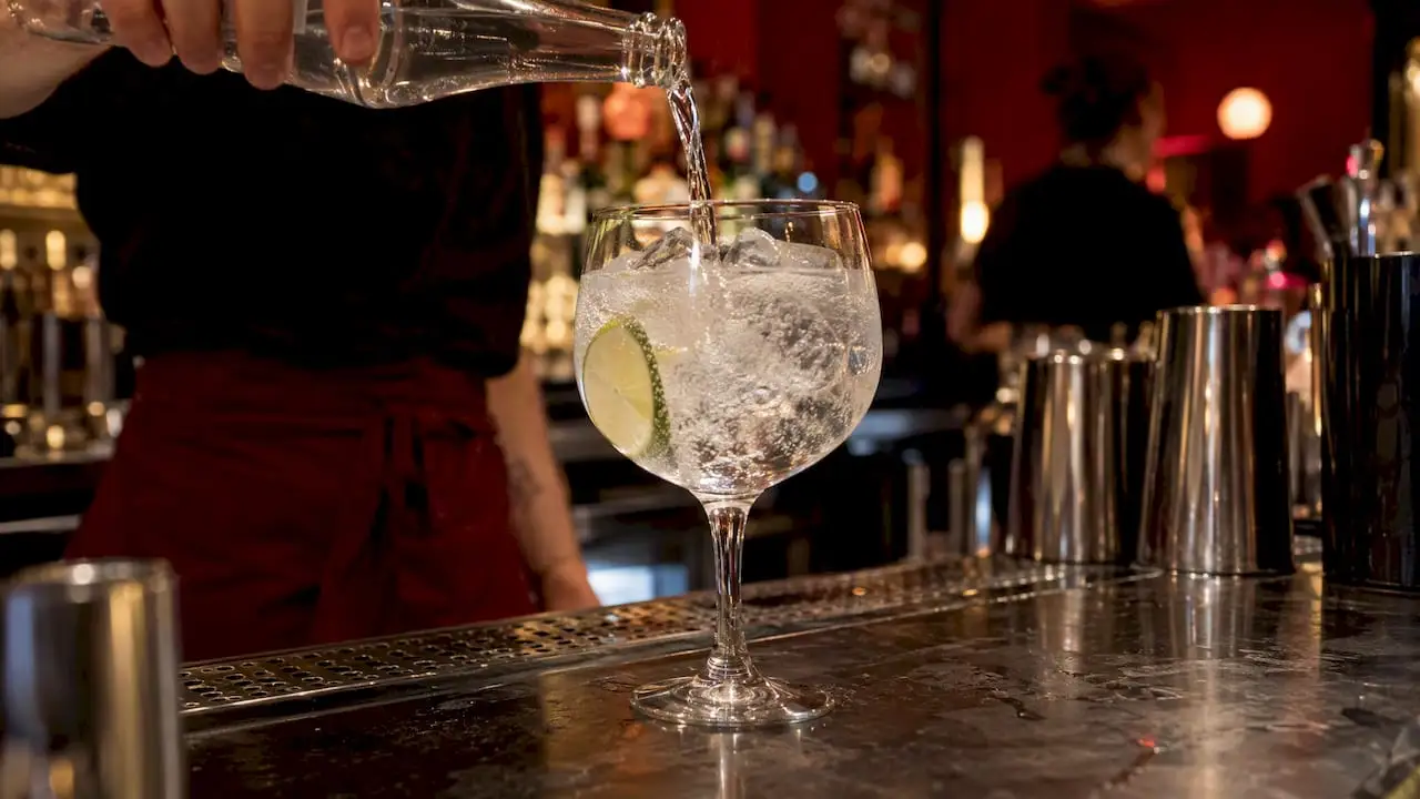 Subtelne bąbelki unoszące się w Gin & Tonic