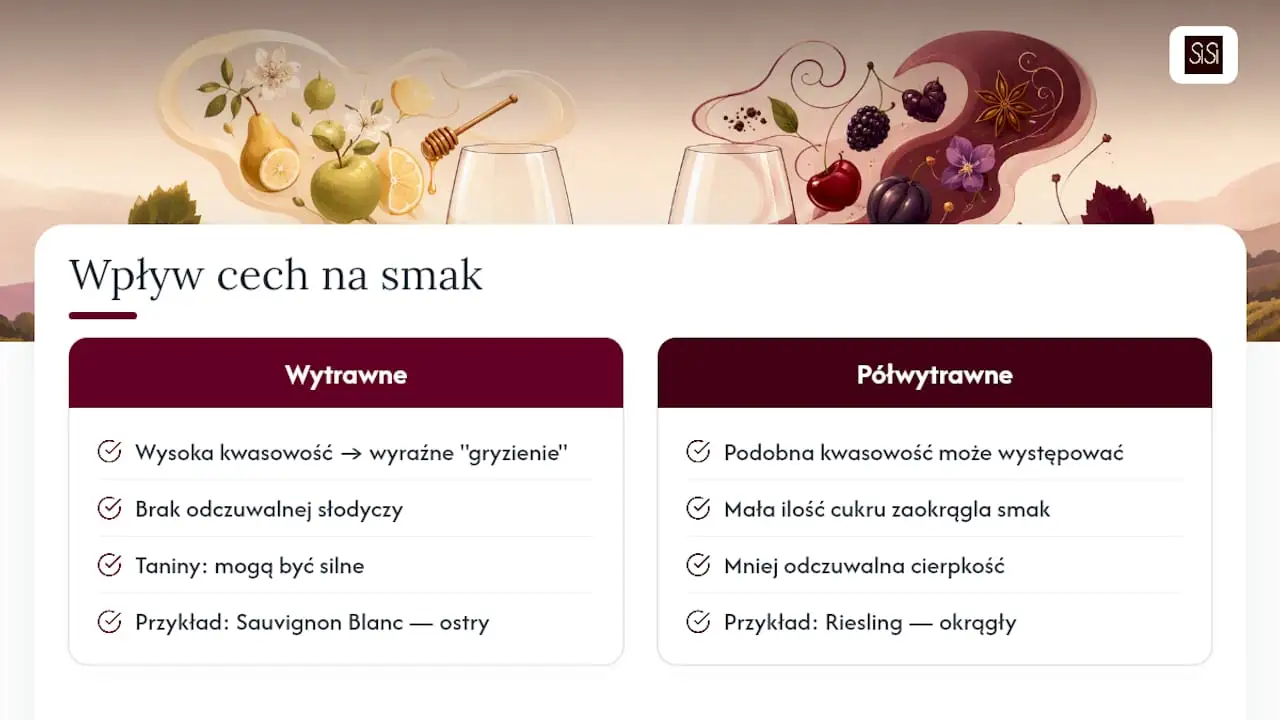 Jak to smakuje: kwasowość, taniny i alkohol w grze o wytrawność: schemat